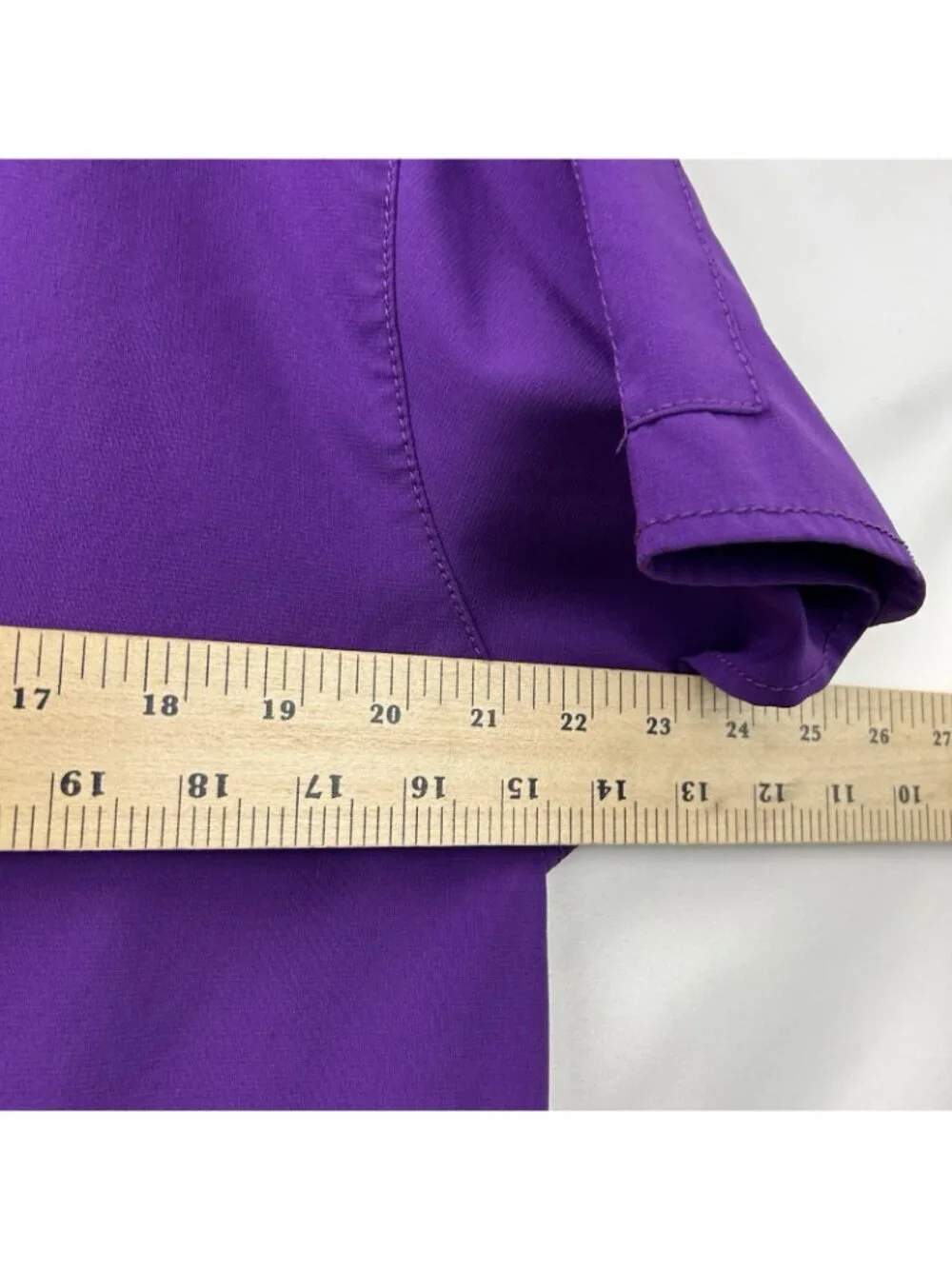 Carhartt Force Modern Fit Scrub Top Womens XL Purple Short Sleeve V Neck Logo - Picture 6 of 15